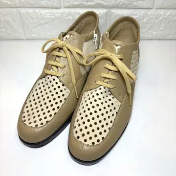 (새상품급) 긴자 요시노야 메쉬 가죽 펌프스 23cm