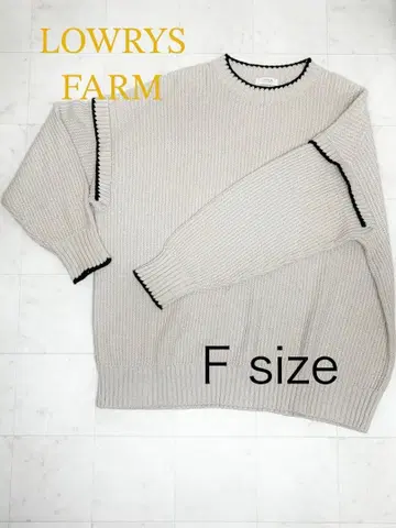 LOWRYS FARM 로리즈팜 루즈핏 리브 니트 스웨터 F