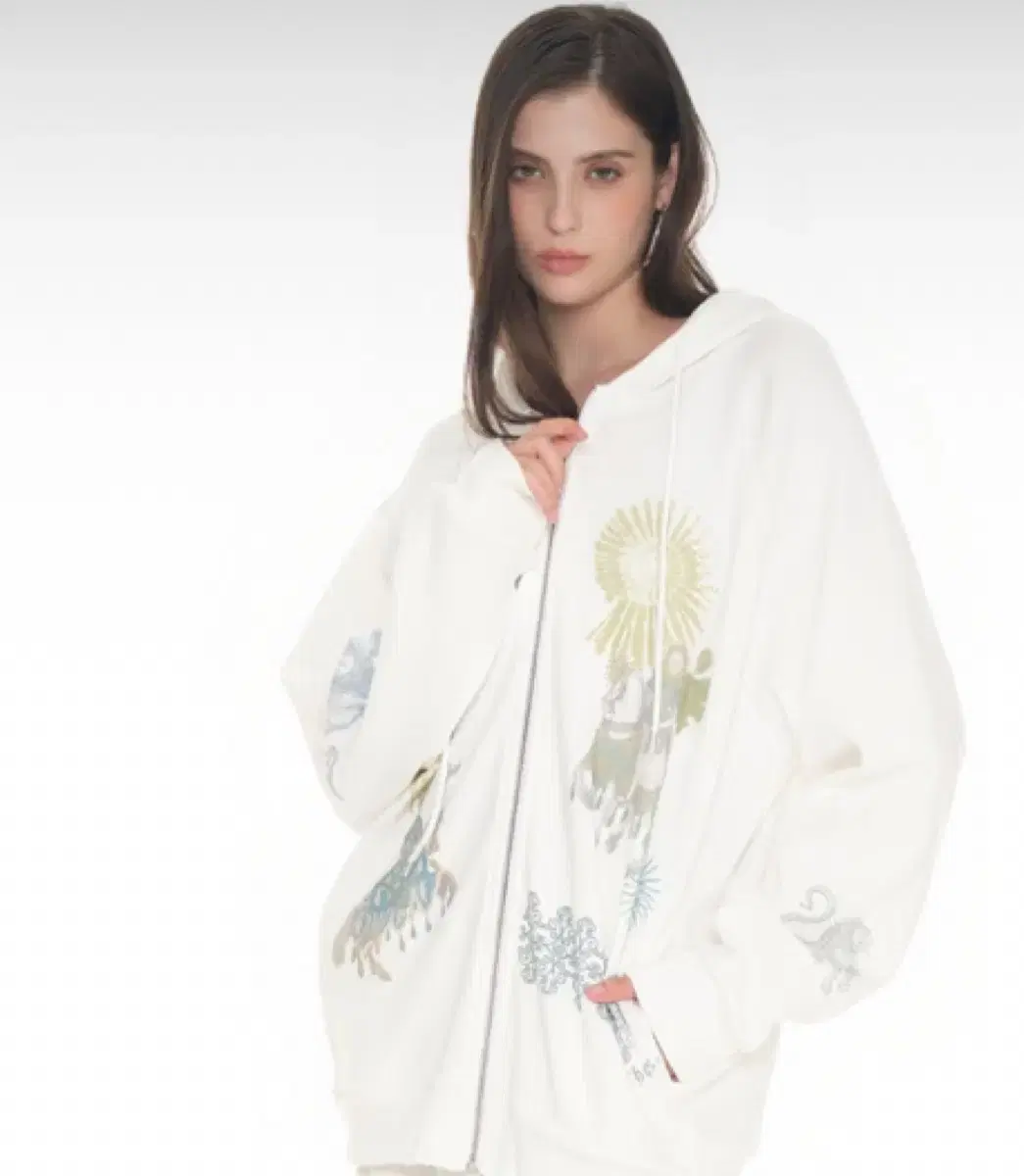 Too Much Tax Jennie Irene Hood Printing Hood Zip-up (Musinsa 29CM)