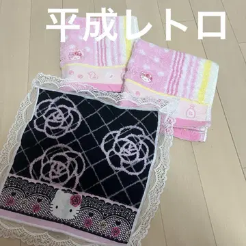 헤이세이 레트로 헬로키티 손수건 핸드 타월