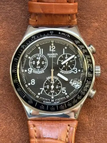 Swatch IRONY 크로노그래프 손목시계 블랙