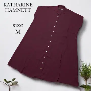 [ KATHARINE HAMNETT ] 셔츠 드레스 M 퍼플 레드