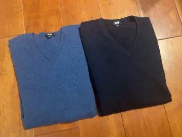 UNIQLO 캐시미어 V넥 스웨터 XL 2벌 세트