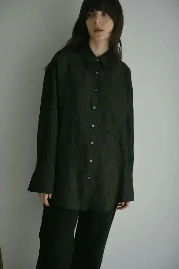 [ 새상품급 ] manof WASHER LONG SHIRTS 셔츠 블랙