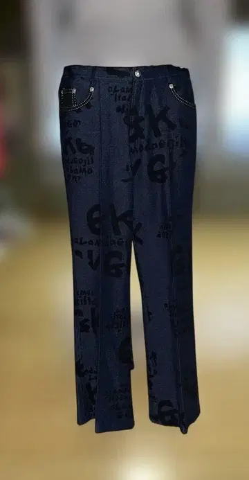 이타리야 청바지 디자인 팬츠 네이비 컬러 사이즈 9호