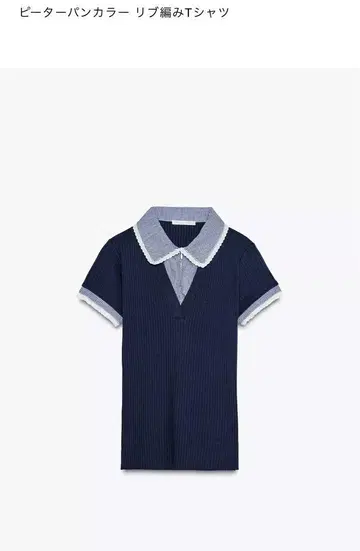 zara 피터팬 칼라 리브 셔츠