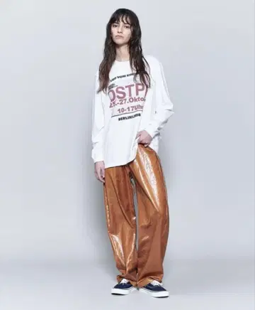 6 roku 폴리에스테르 새틴 팬츠 25SS