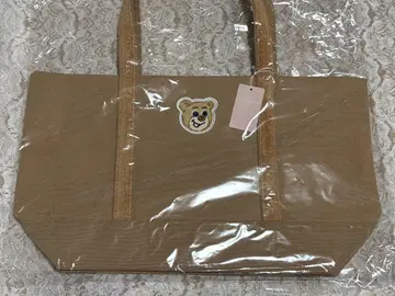 택 포함 미사용 새상품 올드 테디 와펜 토트백 베이지 대