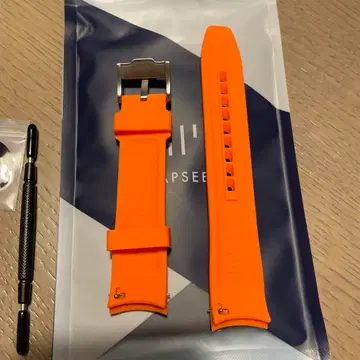 STRAP SEEKER 오렌지 고무 벨트 OMEGA x SWATCH 용