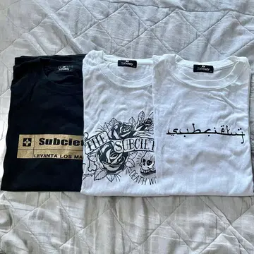 Subciety T셔츠 3장 세트 M.L