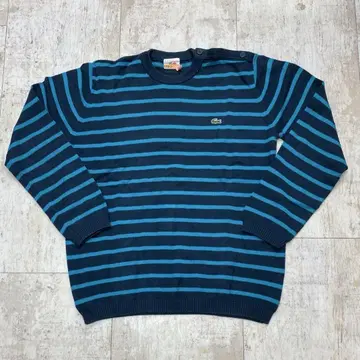 LACOSTE 라코스테 보더 무늬 코튼 스웨터