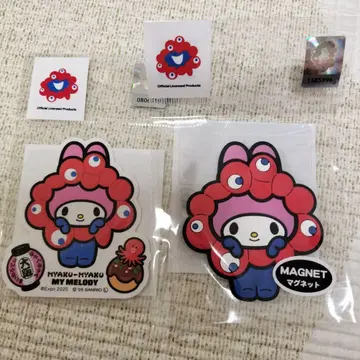 오사카 엑스포 나리키리 미야쿠미야쿠 마이멜로디 마그넷 & 스티커 세트