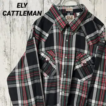 C2571 ELY 미국 빈티지 의류 긴팔 셔츠 웨스턴 개성 빈티지