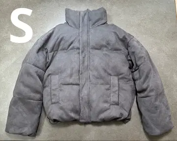 [ CLEL ] 볼륨 하이넥 숏 패딩 자켓 차콜 그레이 24AW