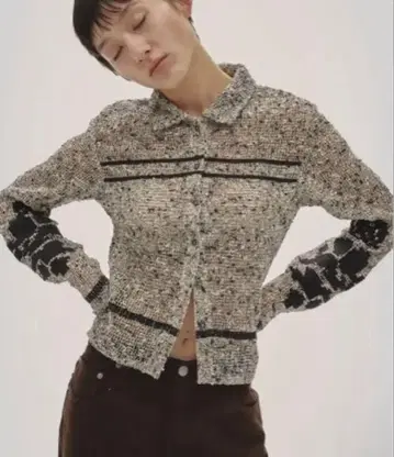 자수 메쉬 셔츠