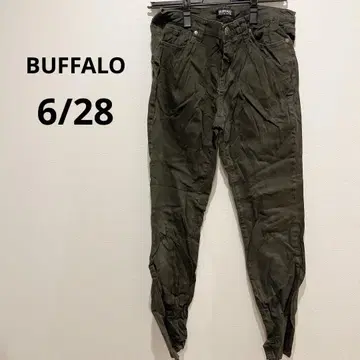 BUFFALO 캐주얼 팬츠 6/8 블랙 M