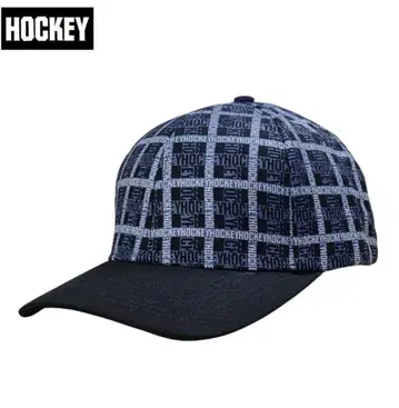 HOCKEY 체크 무늬 캡 네이비/블랙