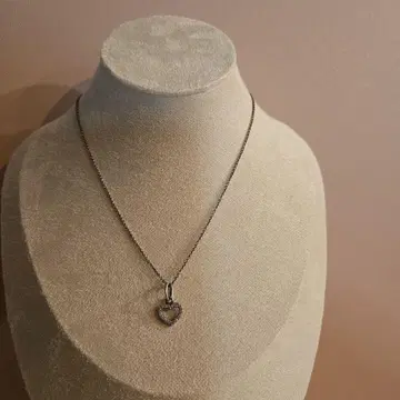 [ Pandora ] 하트형 스톤 목걸이