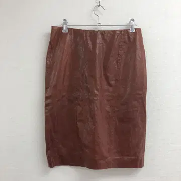 파트리치아 페페 브라운 가죽 스커트 타이트 40 성숙한 멋