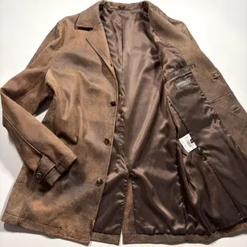 미사용급 LL 앤티크 가공 WIND ARMOR 램 가죽 자켓