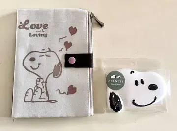 SNOOPY 파우치, 실리콘 거울 세트