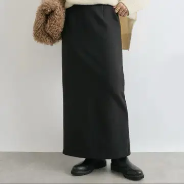 [ 새상품 택 포함 ] 리브 드와 분또 I 라인 타이트 스커트 블랙