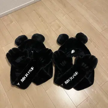 디즈니 미키 팬캡 머플러 귀달린 팬캡