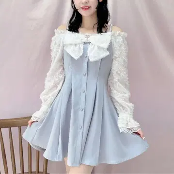 ROJITA BIG 리본 오프숄더 원피스