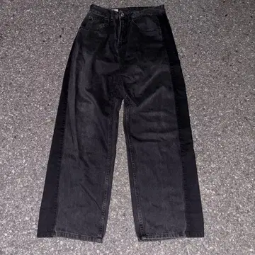 ZARA 블랙 와이드 팬츠 사이드 패널