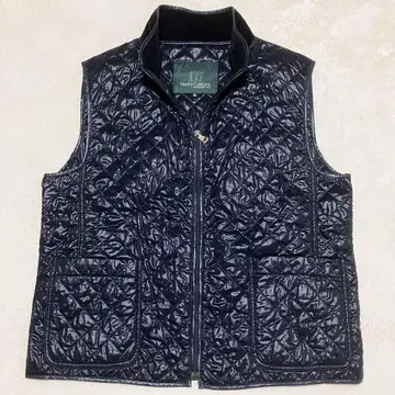 레어 헨리코튼 퀼팅 베스트 네이비 2XL 코듀로이 옷깃