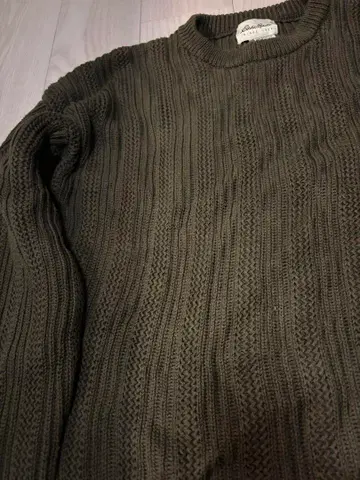 Eddie Bauer 90s 코튼 니트 올리브