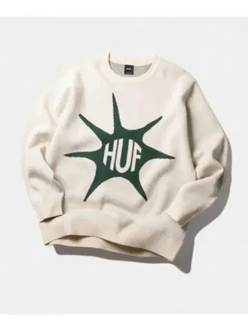 HUF 별 모양 로고 크루넥 스웨터