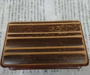 천연 기념물 새상품 레어 일본제 죽호 명함지갑 호반죽 소가죽 카드 케이스