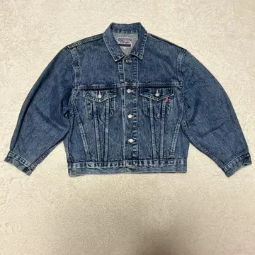 Wrangler 데님 자켓 L 사이즈 인디고 블루 쇼트 기장