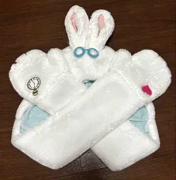 도쿄 디즈니 리조트 이상한 나라의 앨리스 화이트래빗 머플러 캡