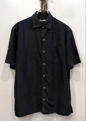 Caribbean JACQUARD SHIRT 블랙 실측치수 L 사이즈