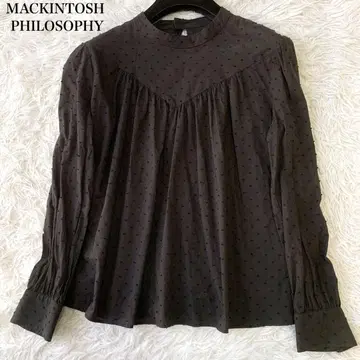 MACKINTOSH PHILOSOPHY 도트 자수 코튼 블라우스 36