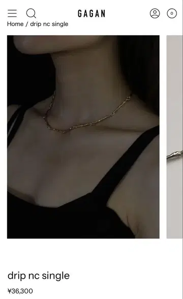 GAGAN drip nc single necklace