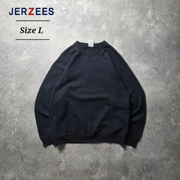 JERZEES 저지 무지 블랭크 맨투맨 트레이닝복 노움 코어 블랙 L