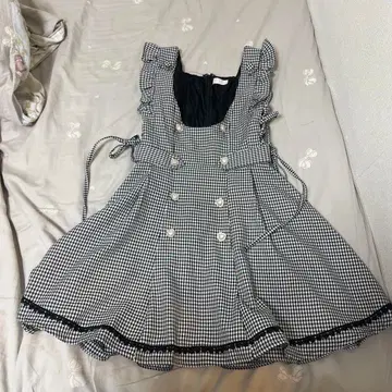 Lizlisa 깅엄 체크 반팔 원피스