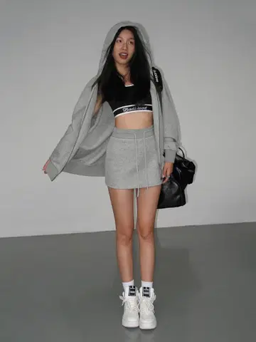 그레이 맨투맨 셋업 S 사이즈
