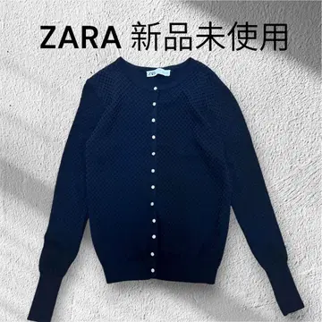미사용 새상품 ZARA 블랙 큐빅 가디건 S