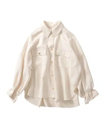 DRESSLAVE B7 powder twill gather blouse