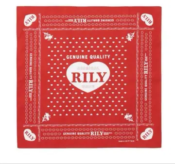 RILY 하트 모티브 반다나