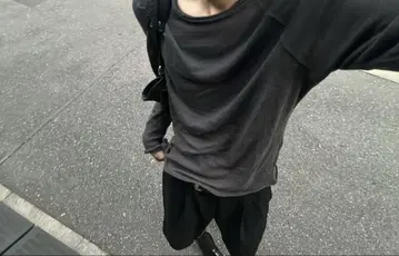 ZARA 긴팔 티셔츠 롱티 블랙 검정