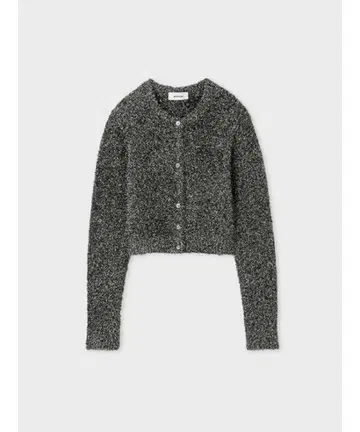 MIESROHE sustainable 라메 재규어 크루 가디건