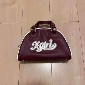 X-girl 버건디 핸드백