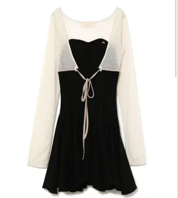 Lona ribbon mini dress andmary black