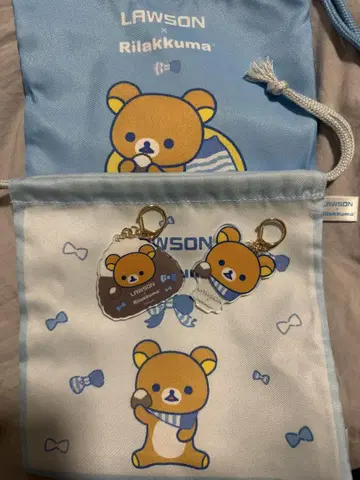 LAWSON 리락쿠마 제일복권 G상 아크릴 키링 F상 복주머니