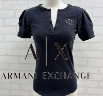 새상품급 Armani Exchange 블랙 폴로넥 T셔츠